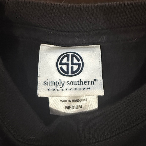 Simply Southern Black and Gold Long Sleeve T-Shirt Medium - Picture 4 of 11